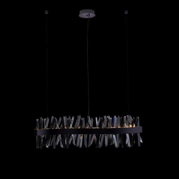 Glacier 42-in (40-watt) LED Black Nickel Wave Linear Chandelier