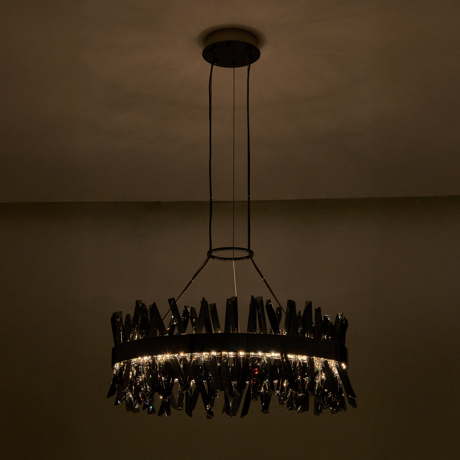 Glacier 32-in (94-watt) LED Black Nickel Pendant - Image 9