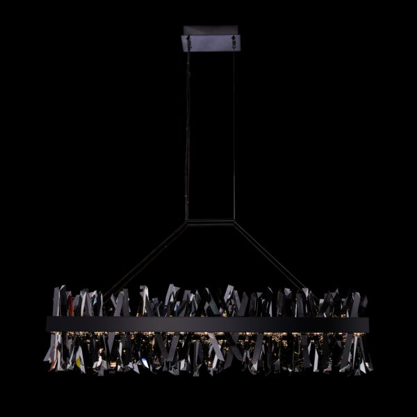 Glacier 48-in (108-watt) LED Black Nickel Linear Chandelier
