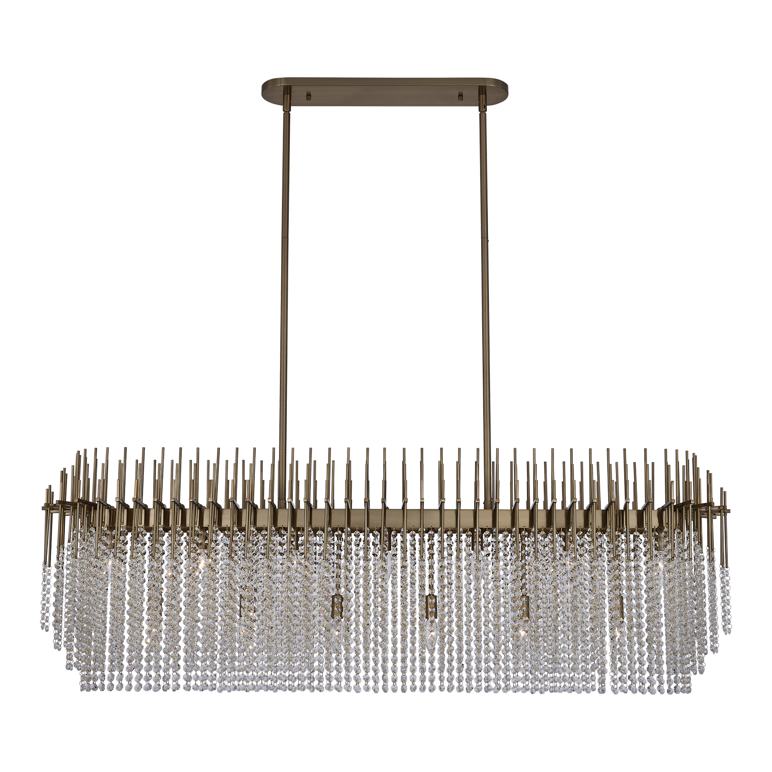 Estrella 60-in 13 Light (40-watt) Brushed Champagene Gold Linear Pendant - Image 11