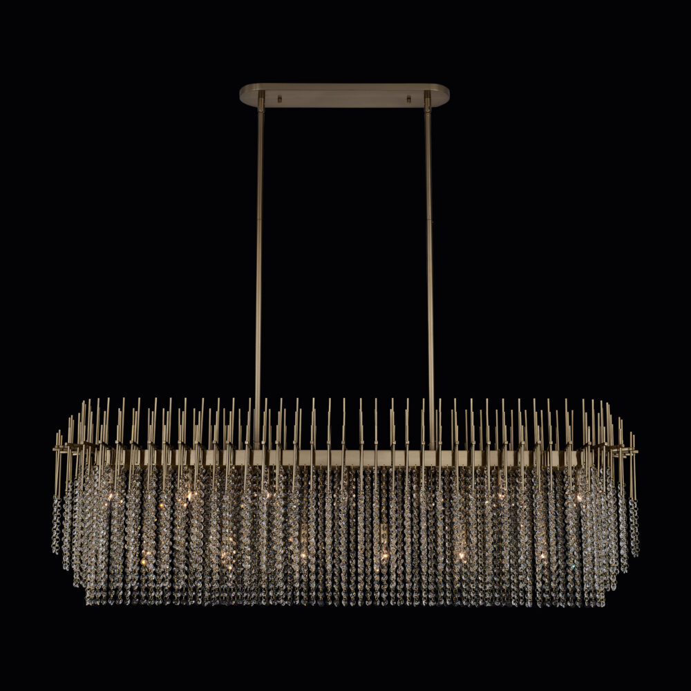 Estrella 59.25-in13 Light (40-watt) Brushed Champagene Gold Linear Pendant