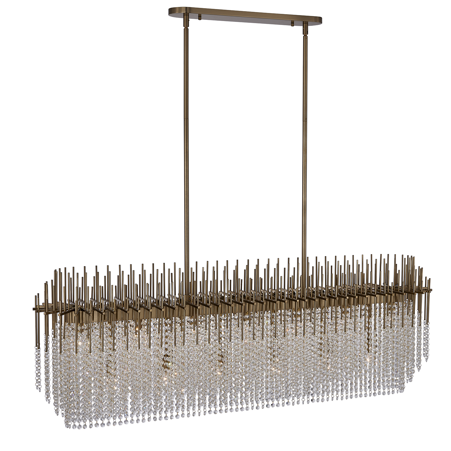 Estrella 60-in 13 Light (40-watt) Brushed Champagene Gold Linear Pendant - Image 9