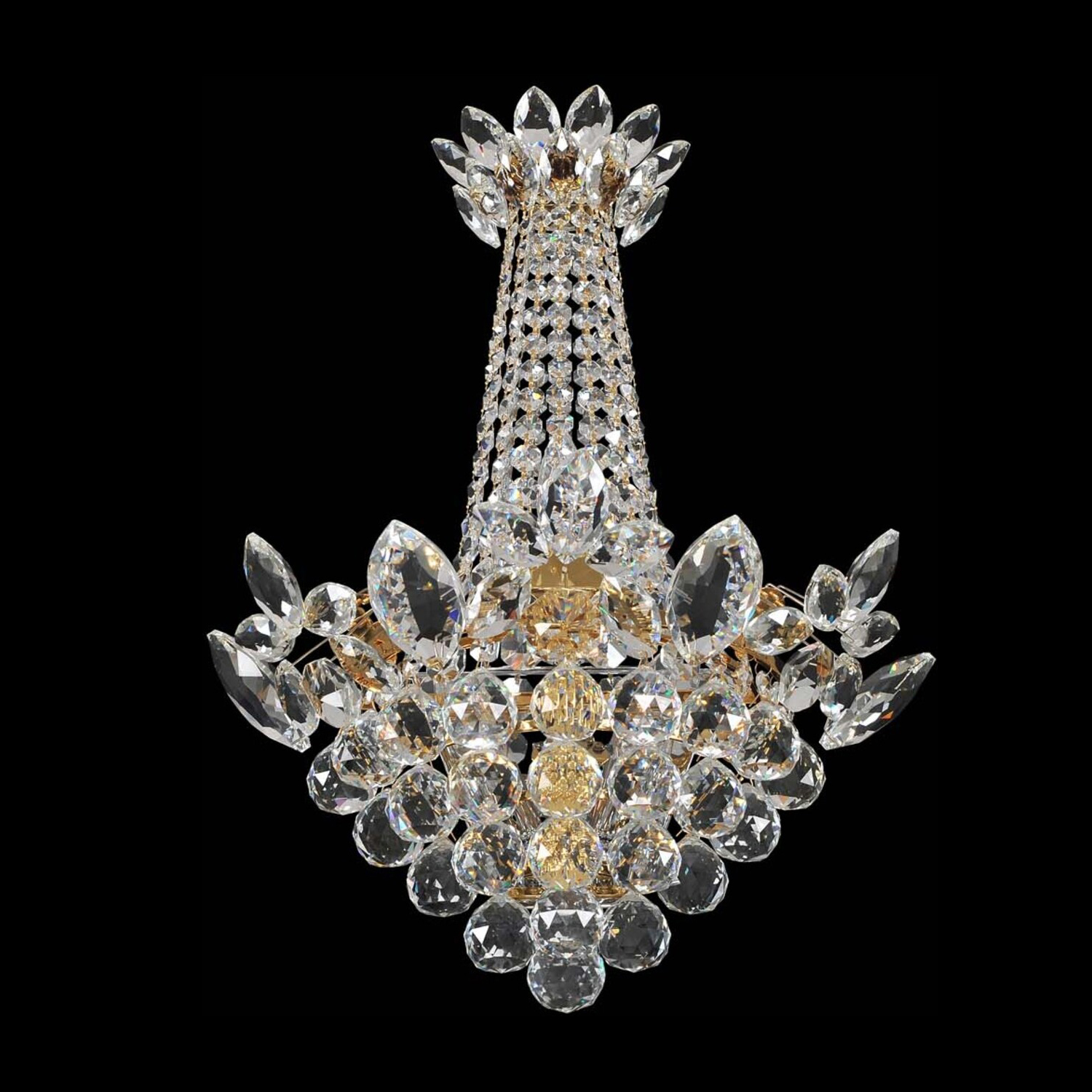 Treviso 3 LT 18k Gold/Clear Wall Sconce Allegri