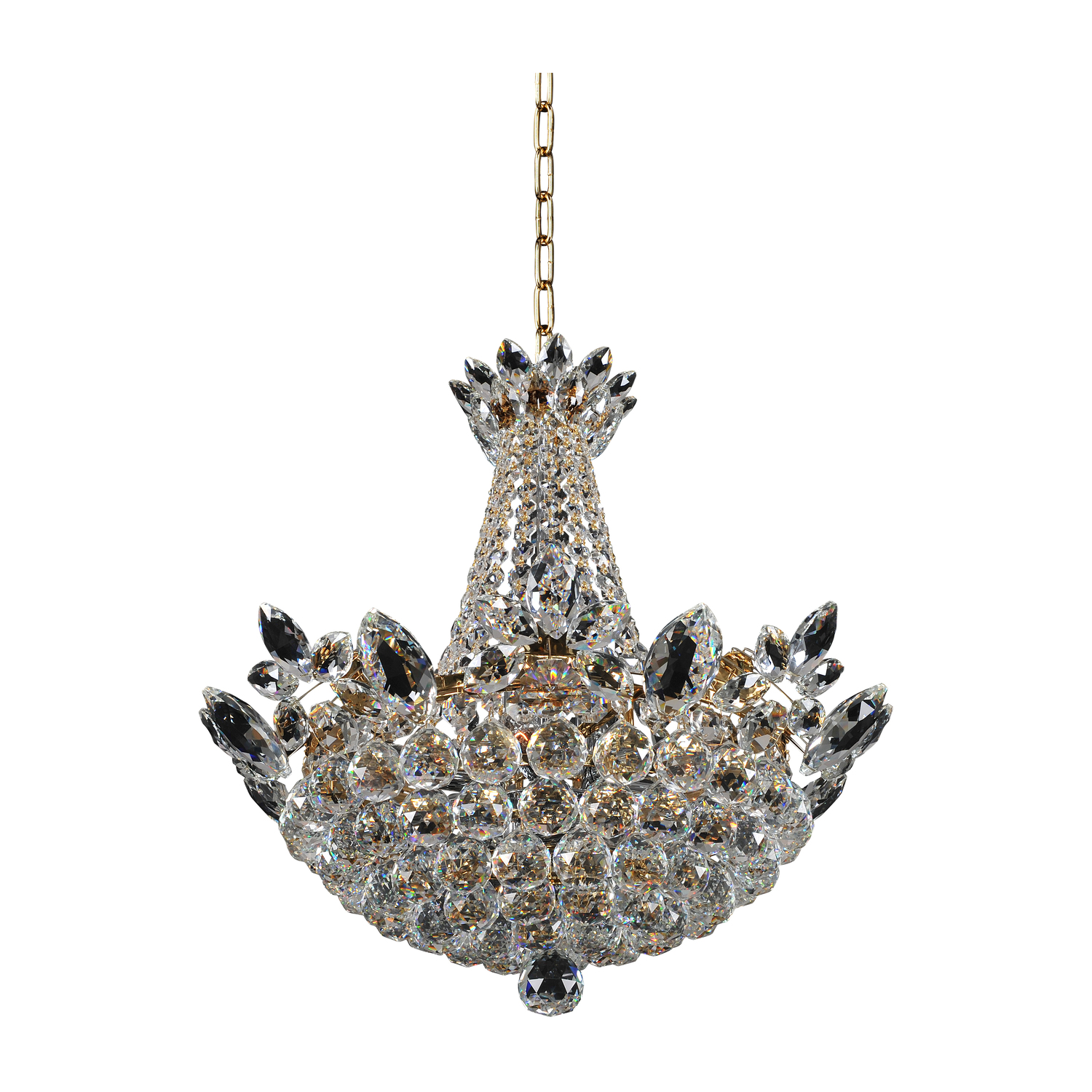 Treviso 11 LT 18k Gold/Clear Chandelier Allegri