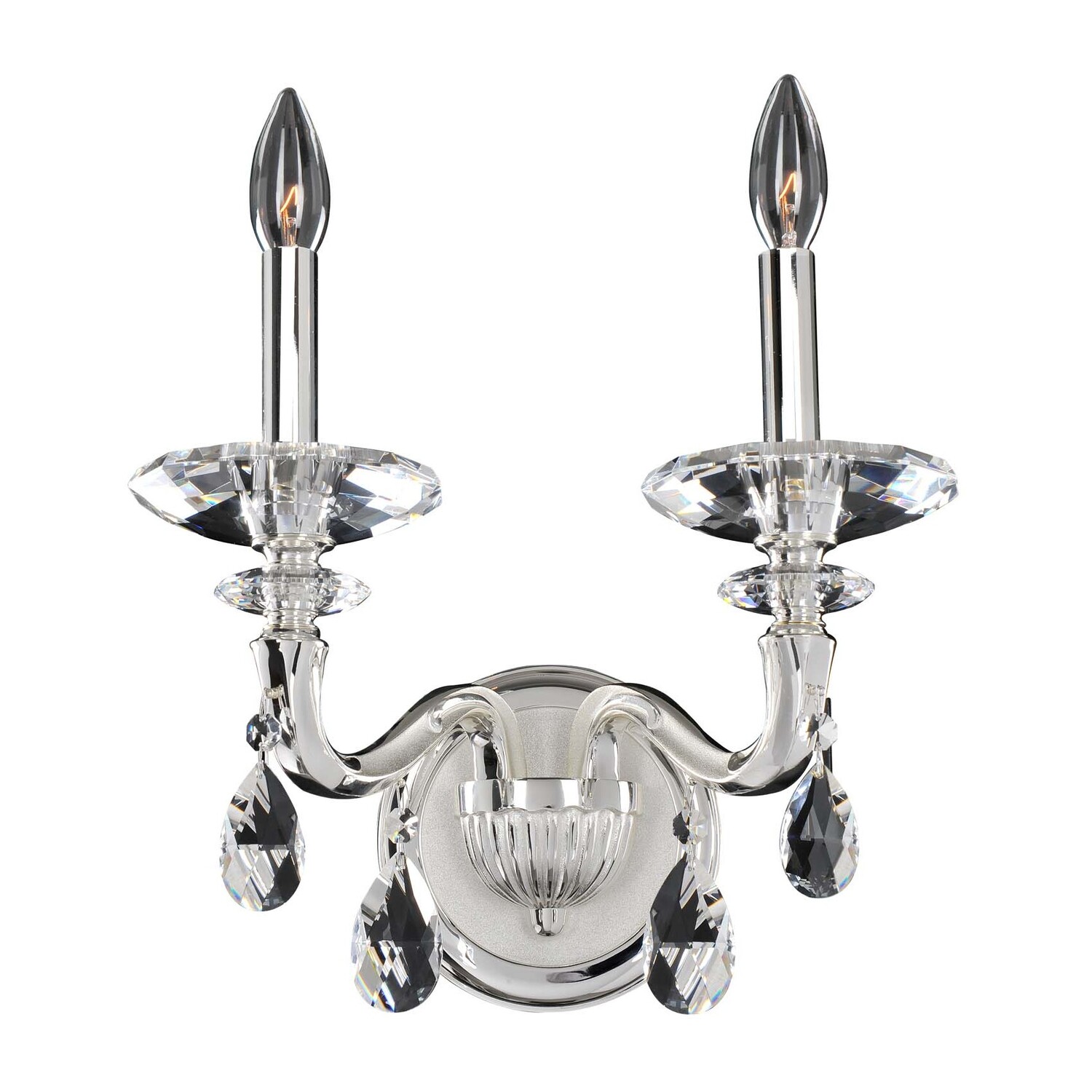 Jolivet 2 LT 2 Tone Silver/Clear Wall Sconce Allegri