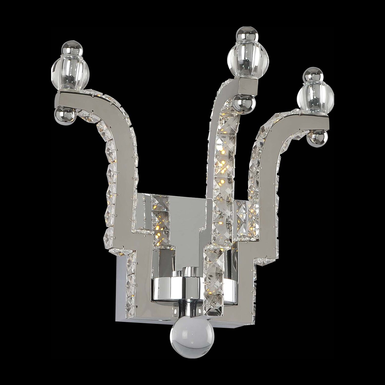 Cambria 3 LT Chrome/Clear Wall Sconce Allegri